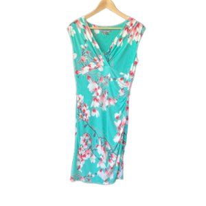 Summer Teal Floral Dress Roz & Ali Size 6